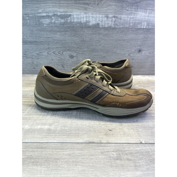 Skechers Mens 9 Classic Fit Air Cooled Memory Foam SN65055 Color DSCH Brown - Picture 7 of 10